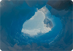 Antarctic ice tunnel